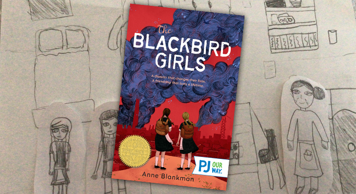 A drawing of the events in the Blackbird Girls book