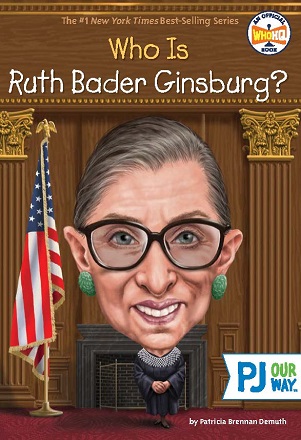 A caricature drawing of Ruth Bader Ginsburg