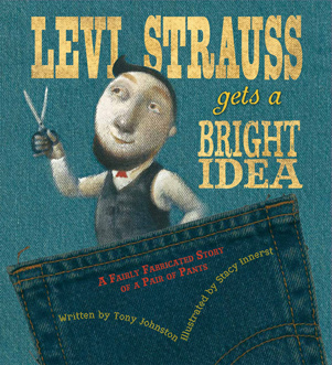 Levi Strauss holding a pair if scissors